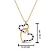 Load image into Gallery viewer, double-heart-diamond-pendant-with-sapphire-in-FDPD9270GSABL-NL-YG