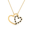 Load image into Gallery viewer, double-heart-open-pendant-with-black-diamonds-in-FDPD10806-GBLACK-NL-YG.jpg