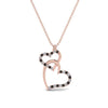 Load image into Gallery viewer, double-heart-pendant-with-black-diamond-in-FDPD9270GBLACK-NL-RG