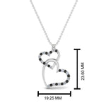 Load image into Gallery viewer, double-heart-pendant-with-black-diamond-in-FDPD9270GBLACK-NL-WG
