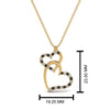 Load image into Gallery viewer, double-heart-pendant-with-black-diamond-in-FDPD9270GBLACK-NL-YG