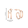 Load image into Gallery viewer, double-hoops-ear-cuffs-in-rose-gold-FDEAR11039-NL-RG