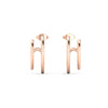 Load image into Gallery viewer, double-hoops-ear-cuffs-in-rose-gold-FDEAR11039-NL-RG