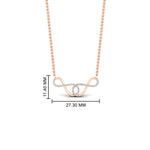 Load image into Gallery viewer, double-infinity-diamond-love-pendant-in-FDPD11291-NL-RG
