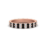 Load image into Gallery viewer, double-row-diamond-eternity-ring-1-ct-with-black-diamond-in-rose-gold-FD11378BGBLACK-1.00CT-NL-RG

