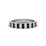 Load image into Gallery viewer, double-row-diamond-eternity-ring-1-ct-with-black-diamond-in-white-gold-FD11378BGBLACK-1.00CT-NL-WG
