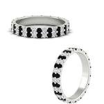 Load image into Gallery viewer, double-row-diamond-eternity-ring-1-ct-with-black-diamond-in-white-gold-FD11378BGBLACK-1.00CT-NL-WG
