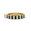 Load image into Gallery viewer, double-row-diamond-eternity-ring-1-ct-with-black-diamond-in-yellow-gold-FD11378BGBLACK-1.00CT-NL-YG