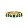 Load image into Gallery viewer, double-row-diamond-eternity-ring-1-ct-with-emerald-in-yellow-gold-FD11378BGEMGR-1.00CT-NL-YG