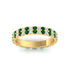 Load image into Gallery viewer, double-row-diamond-eternity-ring-1-ct-with-emerald-in-yellow-gold-FD11378BGEMGR-1.00CT-NL-YG