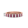 Load image into Gallery viewer, double-row-diamond-eternity-ring-1-ct-with-pink-sapphire-in-rose-gold-FD11378BGSADRPI-1.00CT-NL-RG