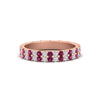 Load image into Gallery viewer, double-row-diamond-eternity-ring-1-ct-with-pink-sapphire-in-rose-gold-FD11378BGSADRPI-1.00CT-NL-RG