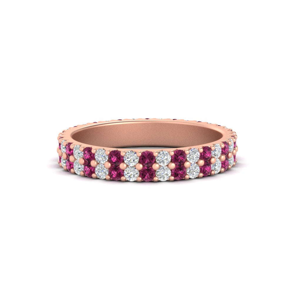 double-row-diamond-eternity-ring-1-ct-with-pink-sapphire-in-rose-gold-FD11378BGSADRPI-1.00CT-NL-RG