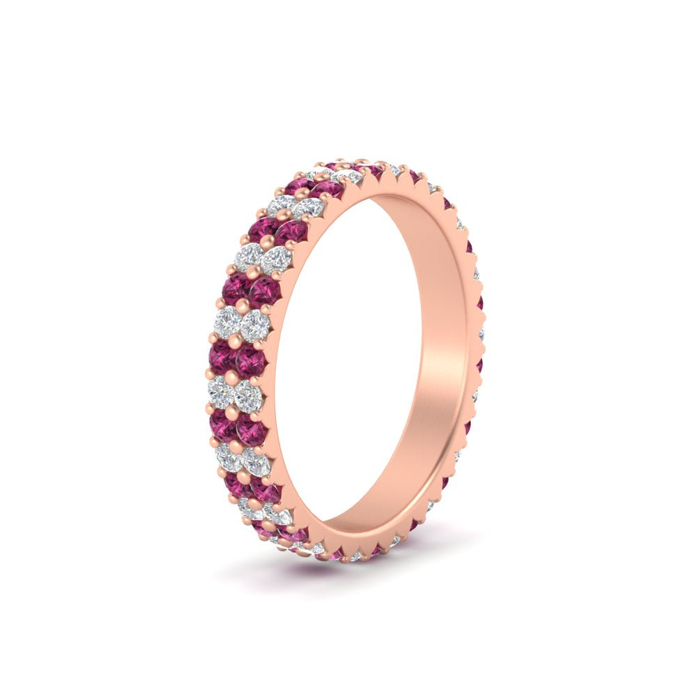 double-row-diamond-eternity-ring-1-ct-with-pink-sapphire-in-rose-gold-FD11378BGSADRPI-1.00CT-NL-RG
