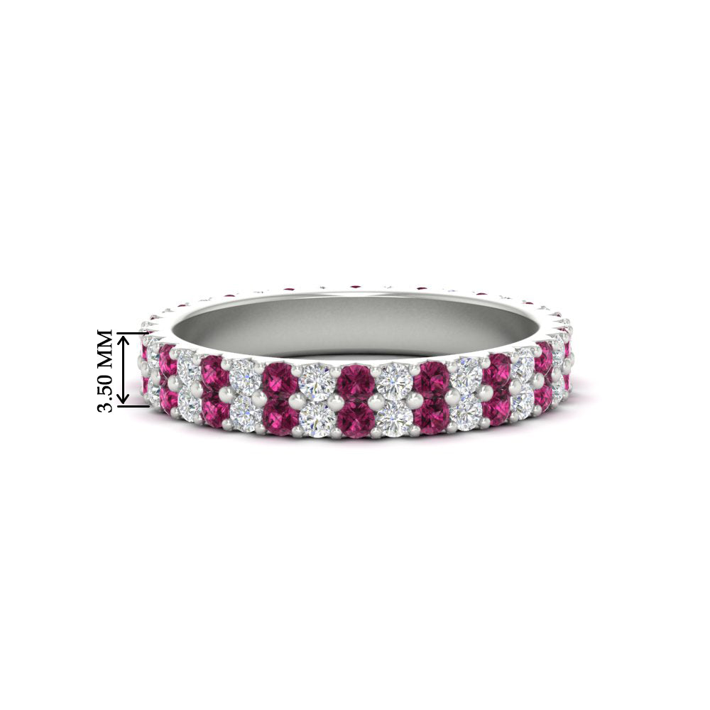 double-row-diamond-eternity-ring-1-ct-with-pink-sapphire-in-white-gold-FD11378BGSADRPI-1.00CT-NL-WG
