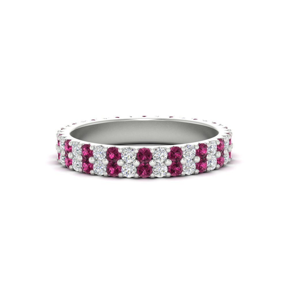 double-row-diamond-eternity-ring-1-ct-with-pink-sapphire-in-white-gold-FD11378BGSADRPI-1.00CT-NL-WG