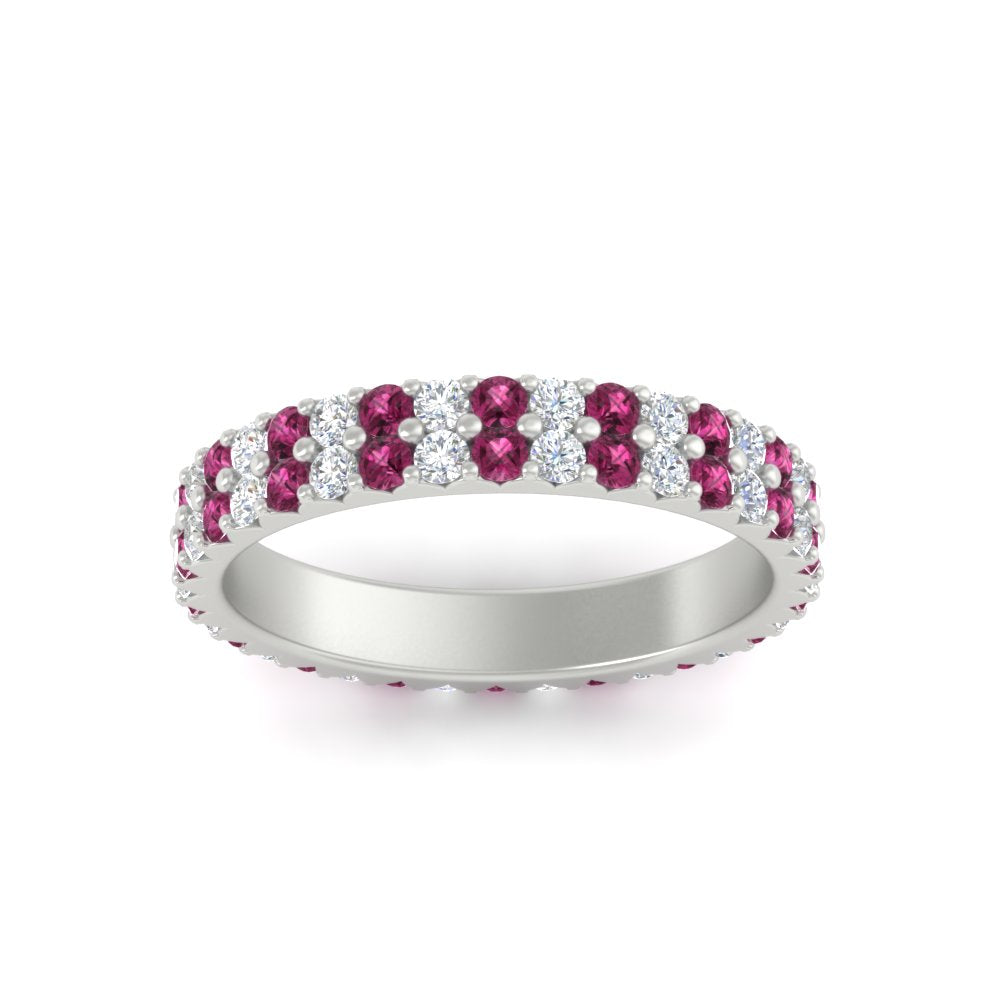double-row-diamond-eternity-ring-1-ct-with-pink-sapphire-in-white-gold-FD11378BGSADRPI-1.00CT-NL-WG