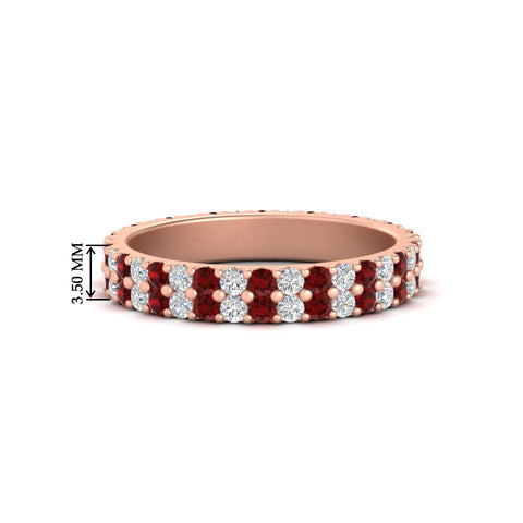 double-row-diamond-eternity-ring-1-ct-with-ruby-in-rose-gold-FD11378BGRUDR-1.00CT-NL-RG