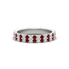 Load image into Gallery viewer, double-row-diamond-eternity-ring-1-ct-with-ruby-in-white-gold-FD11378BGRUDR-1.00CT-NL-WG