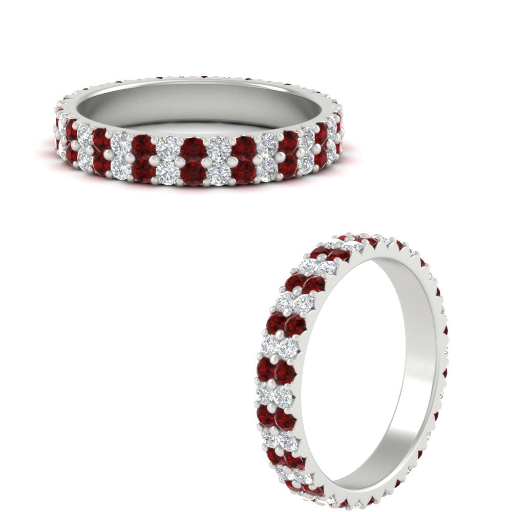 double-row-diamond-eternity-ring-1-ct-with-ruby-in-white-gold-FD11378BGRUDR-1.00CT-NL-WG