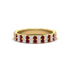 Load image into Gallery viewer, double-row-diamond-eternity-ring-1-ct-with-ruby-in-yellow-gold-FD11378BGRUDR-1.00CT-NL-YG