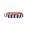 Load image into Gallery viewer, double-row-diamond-eternity-ring-1-ct-with-sapphire-in-rose-gold-FD11378BGSABL-1.00CT-NL-RG