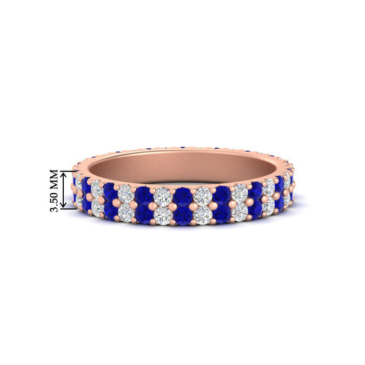 double-row-diamond-eternity-ring-1-ct-with-sapphire-in-rose-gold-FD11378BGSABL-1.00CT-NL-RG