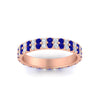 Load image into Gallery viewer, double-row-diamond-eternity-ring-1-ct-with-sapphire-in-rose-gold-FD11378BGSABL-1.00CT-NL-RG