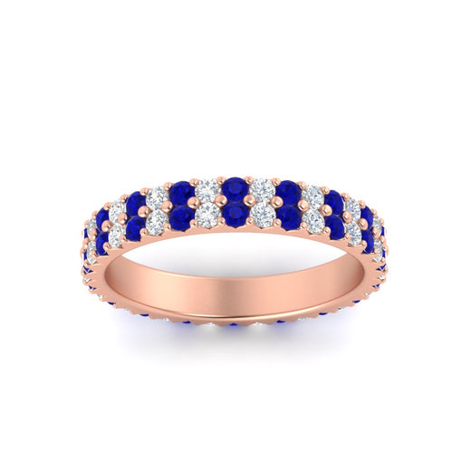 double-row-diamond-eternity-ring-1-ct-with-sapphire-in-rose-gold-FD11378BGSABL-1.00CT-NL-RG