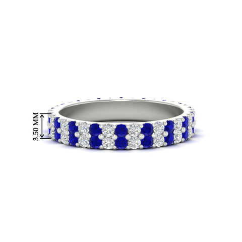 double-row-diamond-eternity-ring-1-ct-with-sapphire-in-white-gold-FD11378BGSABL-1.00CT-NL-WG