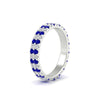 Load image into Gallery viewer, double-row-diamond-eternity-ring-1-ct-with-sapphire-in-white-gold-FD11378BGSABL-1.00CT-NL-WG
