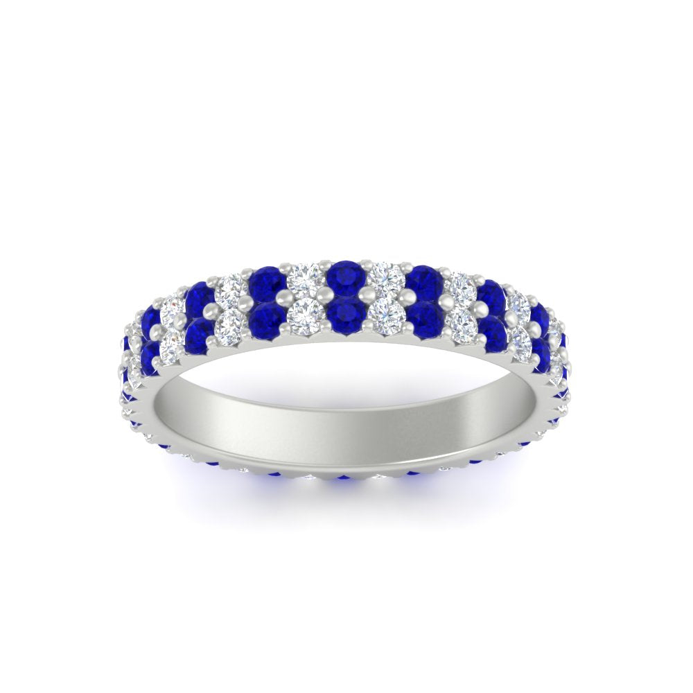 double-row-diamond-eternity-ring-1-ct-with-sapphire-in-white-gold-FD11378BGSABL-1.00CT-NL-WG