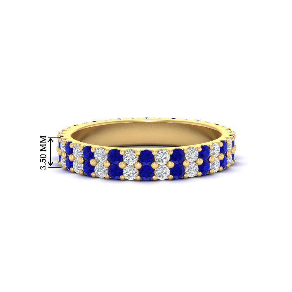 double-row-diamond-eternity-ring-1-ct-with-sapphire-in-yellow-gold-FD11378BGSABL-1.00CT-NL-YG