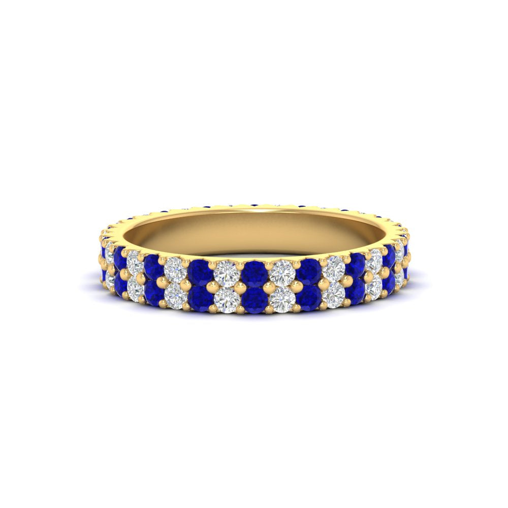 double-row-diamond-eternity-ring-1-ct-with-sapphire-in-yellow-gold-FD11378BGSABL-1.00CT-NL-YG