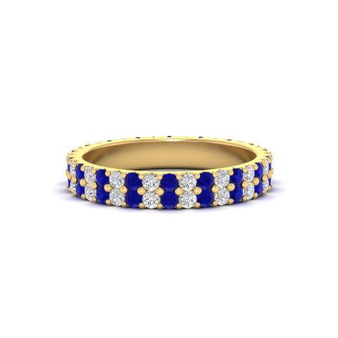 double-row-diamond-eternity-ring-1-ct-with-sapphire-in-yellow-gold-FD11378BGSABL-1.00CT-NL-YG