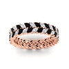 Load image into Gallery viewer, double-row-marquise-black-diamond-wedding-band-in-rose-gold-fd11532mqbgblack-nl-rg.jpg