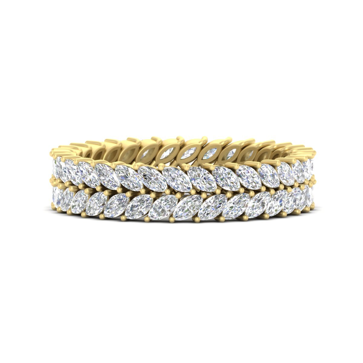 Double Row Marquise Band