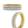 Load image into Gallery viewer, double-row-marquise-diamond-wedding-band-in-yellow-gold-fd11532mqbangle3-nl-yg