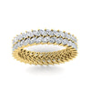 Load image into Gallery viewer, double-row-marquise-diamond-wedding-band-in-yellow-gold-fd11532mqbangle5-nl-yg