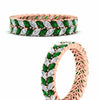 Load image into Gallery viewer, double-row-marquise-emerald-wedding-band-in-rose-gold-fd11532mqbgemgr-nl-rg.jpg