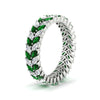 Load image into Gallery viewer, double-row-marquise-emerald-wedding-band-in-white-gold-fd11532mqbgemgr-nl-wg.jpg