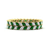 Load image into Gallery viewer, double-row-marquise-emerald-wedding-band-in-yellow-gold-fd11532mqbgemgr-nl-yg.jpg