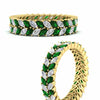 Load image into Gallery viewer, double-row-marquise-emerald-wedding-band-in-yellow-gold-fd11532mqbgemgr-nl-yg.jpg
