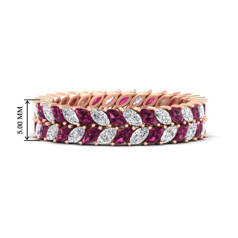 Double Row Marquise Band