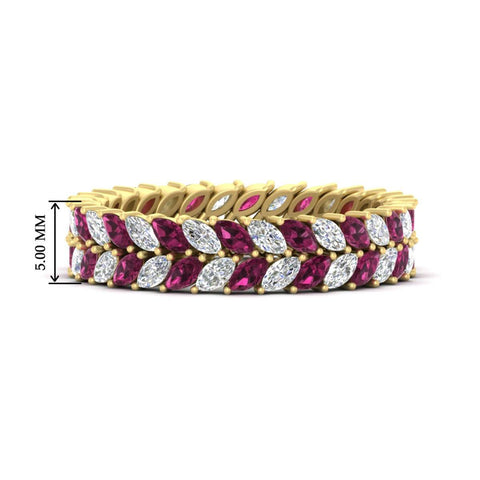 Double Row Marquise Band