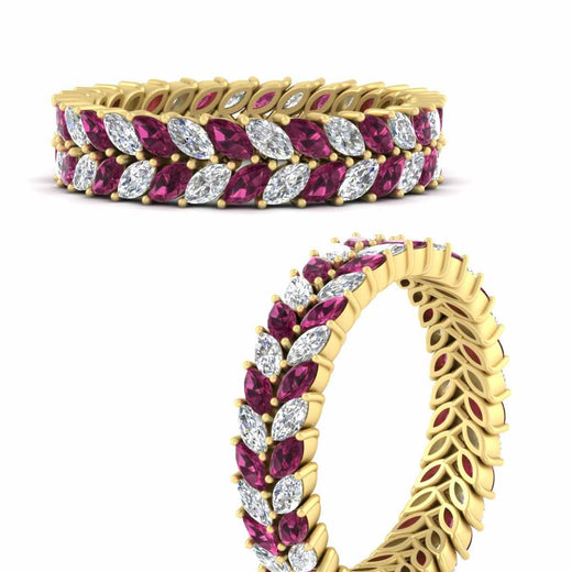 Double Row Marquise Band