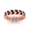 Load image into Gallery viewer, double-row-marquise-ruby-wedding-band-in-rose-gold-fd11532mqbgrudr-nl-rg.jpg