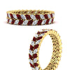 Load image into Gallery viewer, double-row-marquise-ruby-wedding-band-in-yellow-gold-fd11532mqbgrudr-nl-yg.jpg