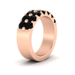 Load image into Gallery viewer, double-row-shared-prong-black-diamond-wedding-band-in-rose-gold-FD11382BGBLACKANGLE2-1.50CT-NL-RG