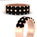Load image into Gallery viewer, double-row-shared-prong-black-diamond-wedding-band-in-rose-gold-FD11382BGBLACKANGLE3-1.50CT-NL-RG